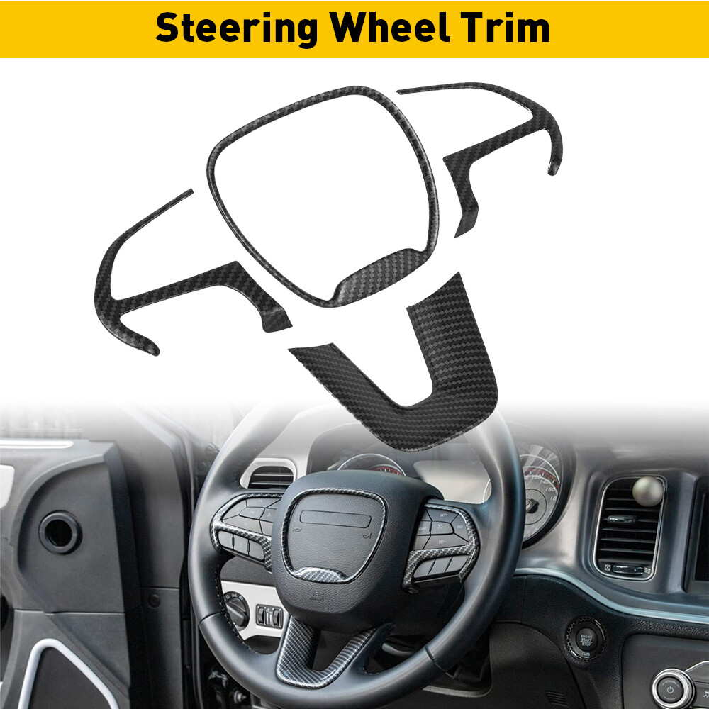 Wheel Steering Decor Cover Trim Frame Kit for Challenger/Charger Dodge 2015+ New