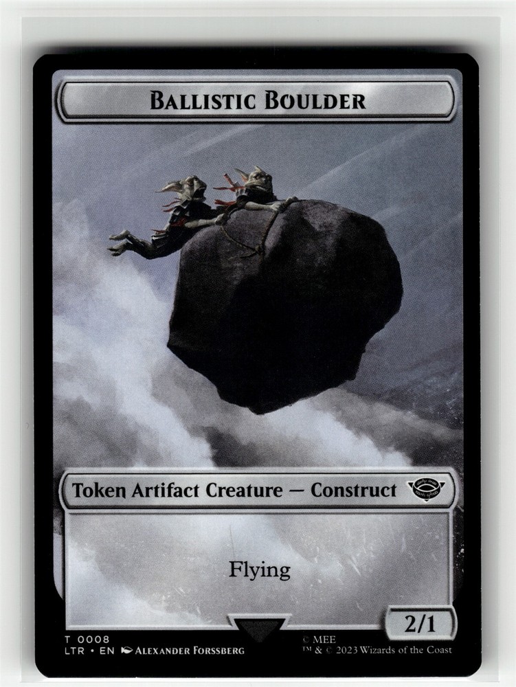BALLISTIC BOULDER TOKEN Tales of Middle-Earth #8 LTR(NM+)(MTG)