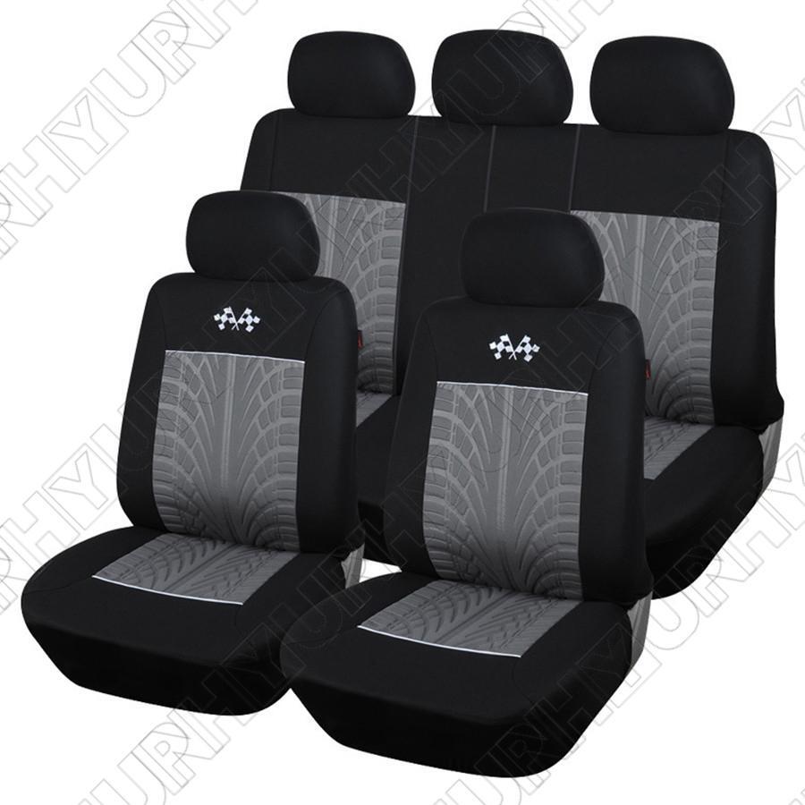 Universal Sport Car Seat Covers Car Seat Protector Black+Gray Seat Cushion Cover