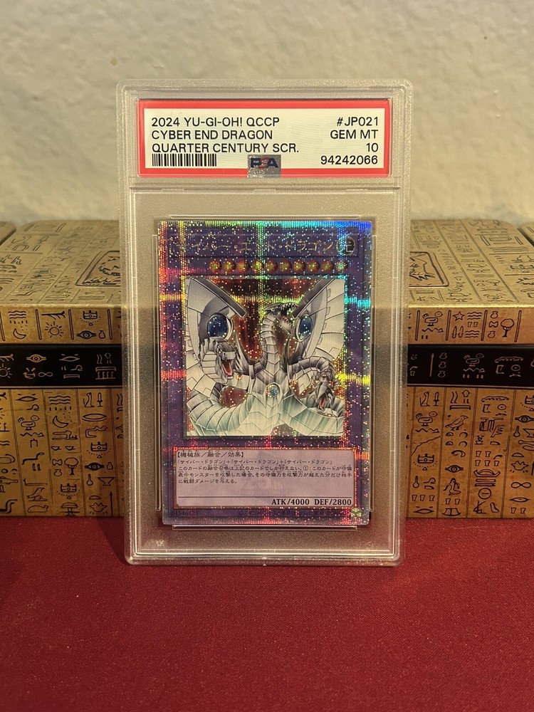 Cyber End Dragon QCCP-JP021 Secret Rare Yugioh PSA 10 Japanese Chronicles Pride-image