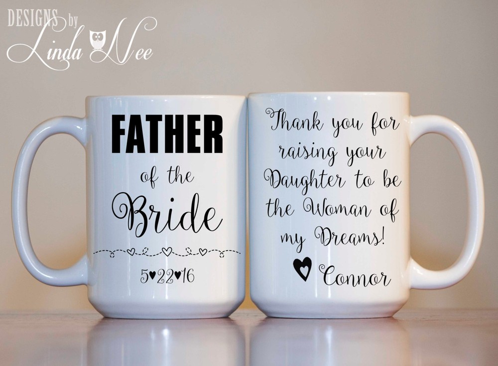 Father Of The Bride Gift Personalized Father Of The Bride Mug Thank You