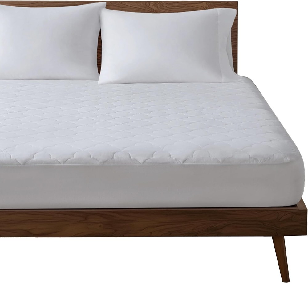 Sleep Philosophy 100% Cotton Washable Queen Mattress Pad All Natural