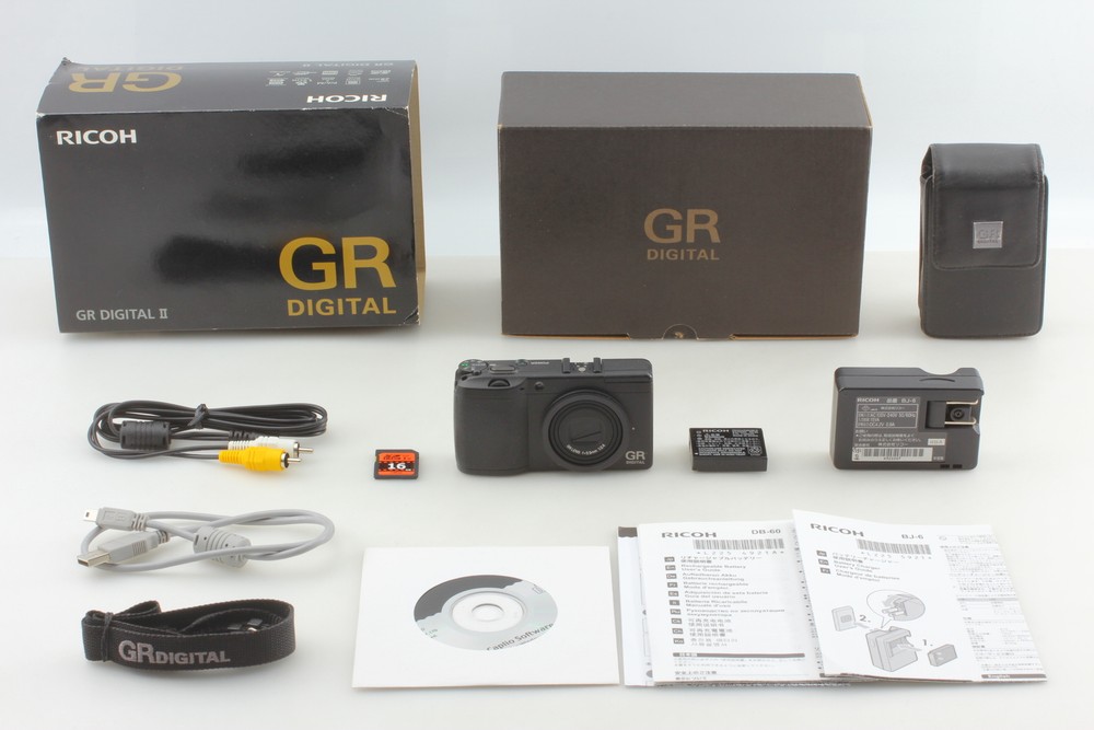 SH 2453 [N MINT BOX] Ricoh GR Digital II 10.1MP Black Compact Camera from JAPAN