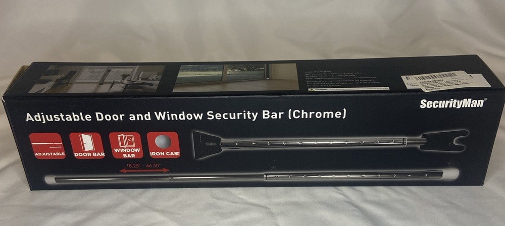 2-in-1 Door Security Bar with Sliding Patio Lock by Securityman