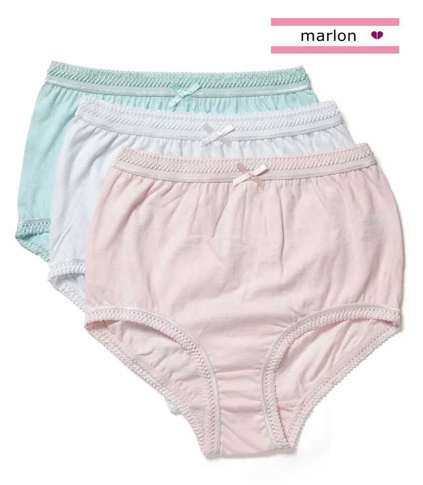 Ladies 12-Pack Marlon 100% Cotton Pastel Full Briefs Underwear