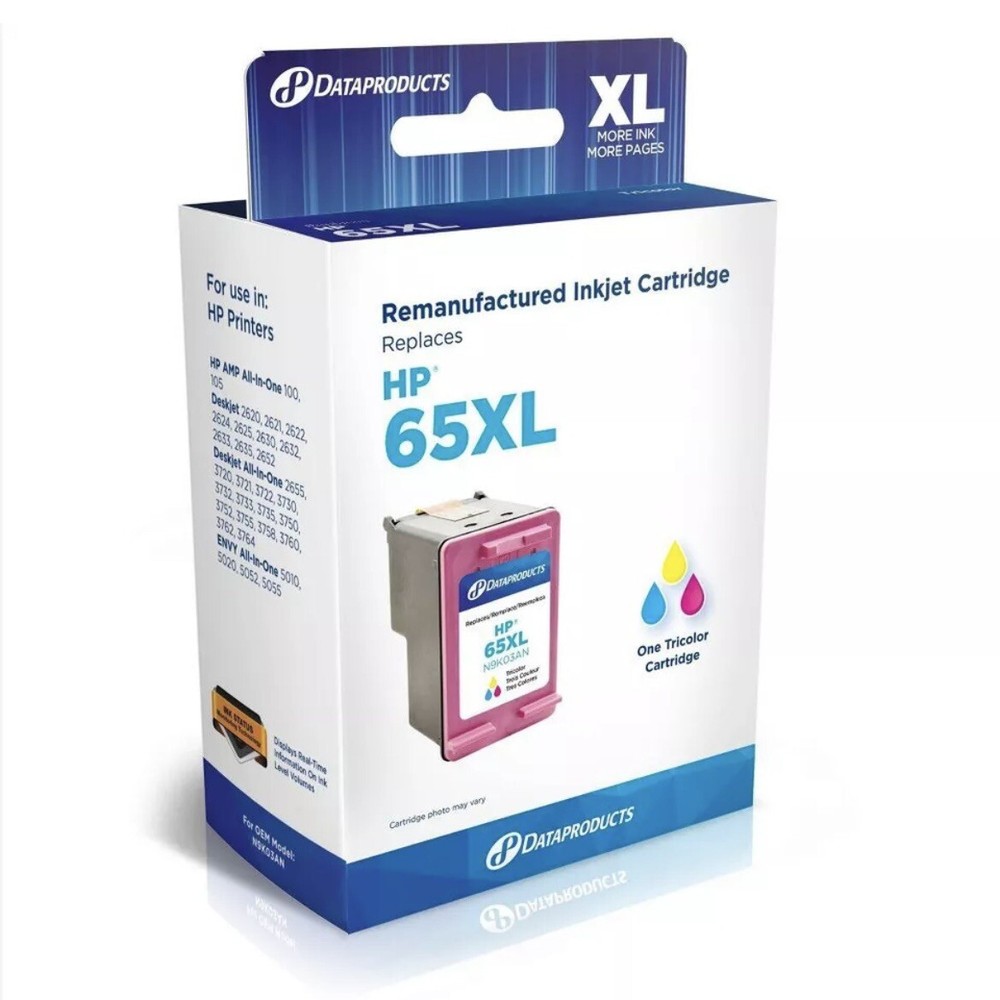 HP 65XL Compatible Tri-Color High Yield Ink Cartridge Combo by Dataproducts NEW