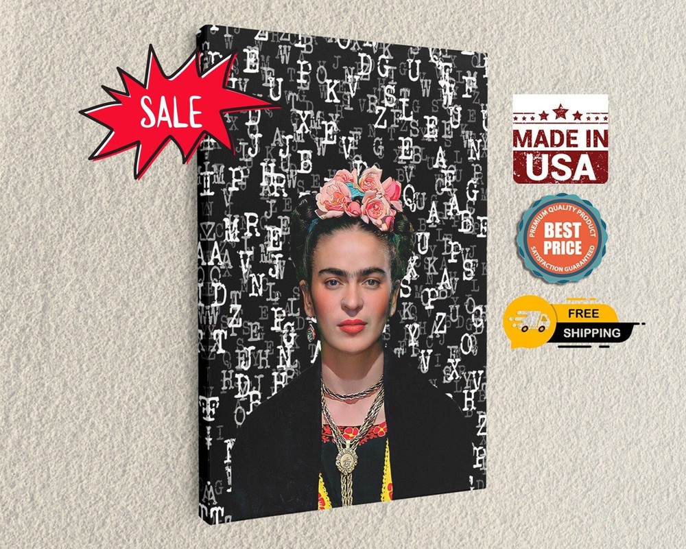 Frida Kahlo Self Portrait Thorn Necklets Reproduction Prints  Art Canvas