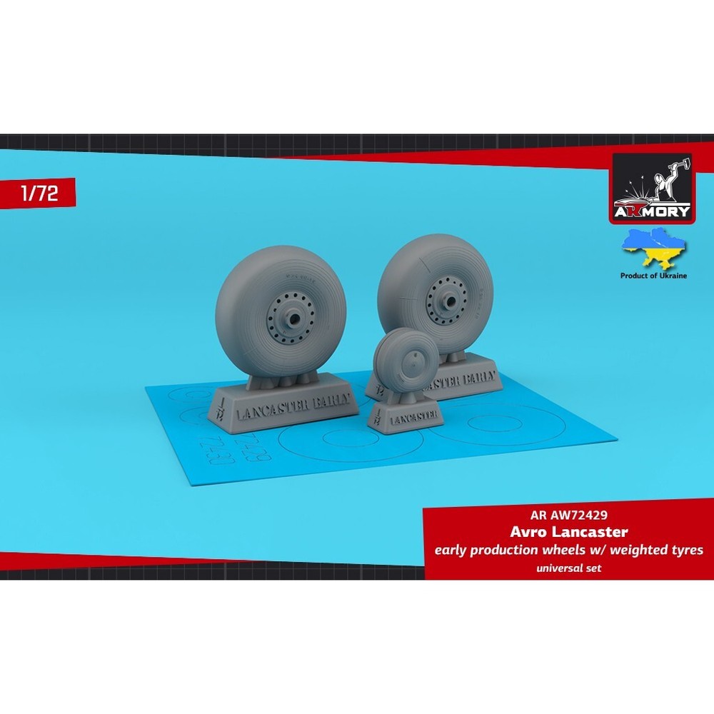 Armory Models AR AW72429 For Plastic Model Kit Scale 1:72 Avro Lancaster Wheels