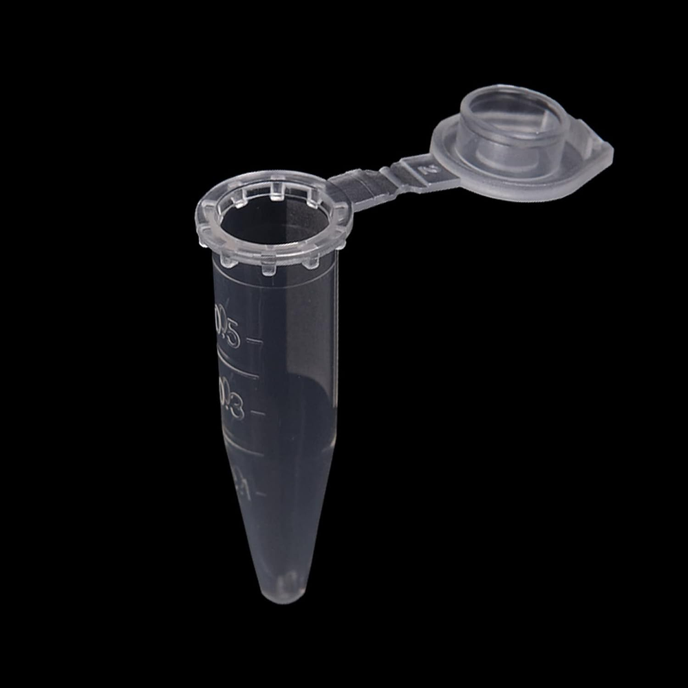 0.5mL Graduated Microcentrifuge Tubes with Snap Cap 1000pcs Polypropylene