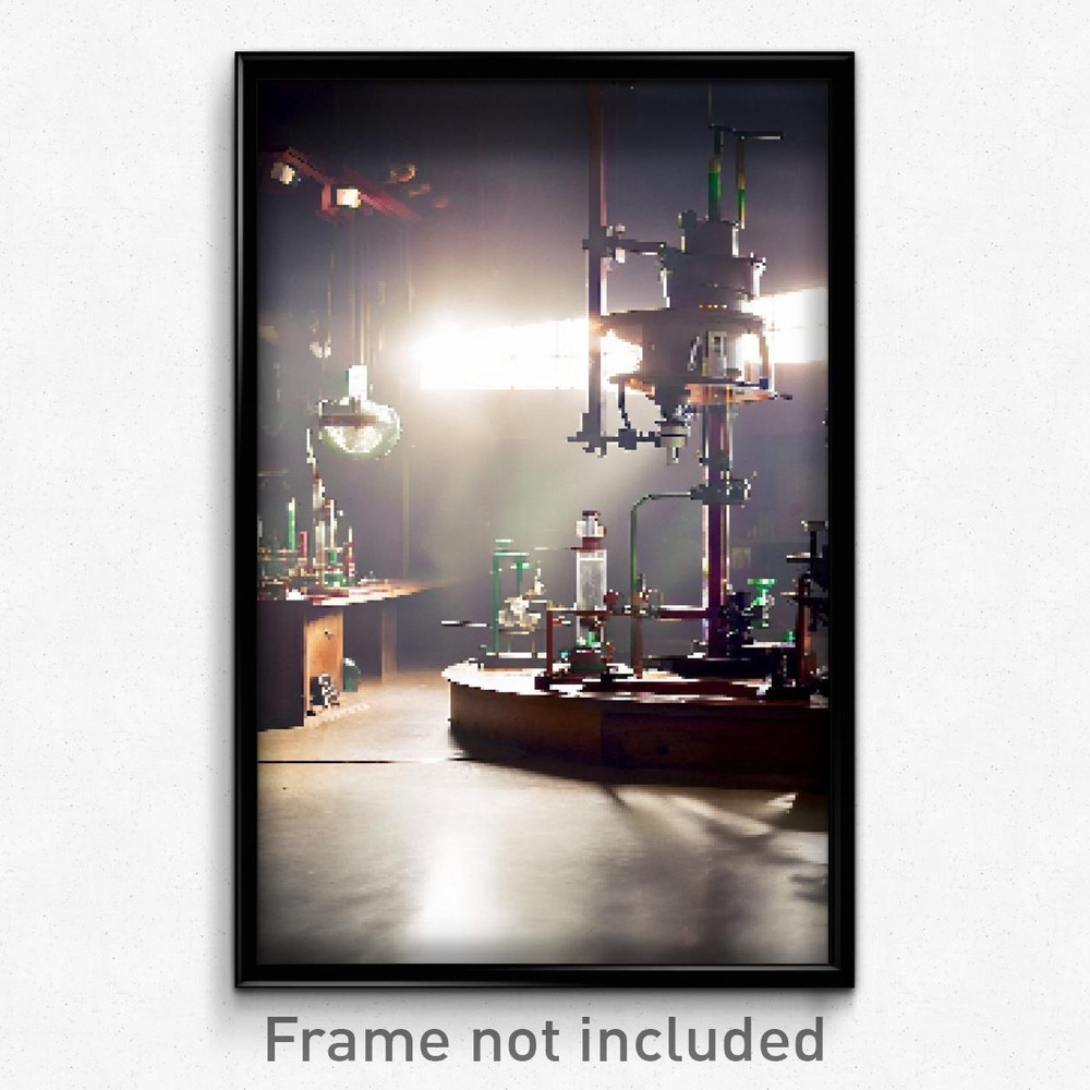 Pixel Art Poster Authentic 8-Bit Psychedelic Laboratory Video Game Print