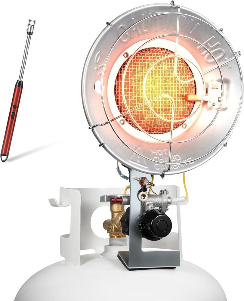 Outdoor 18000 BTU Single Tank Top Propane Radiant Heater With Windproof Lighter