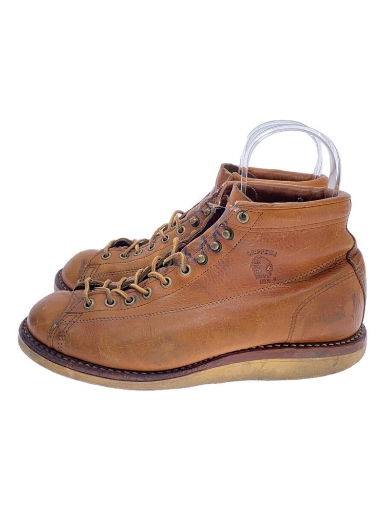 Chippewa Lace-Up Boots/Monkey Boots/Us7.5/Ee/Brw/Leather 858