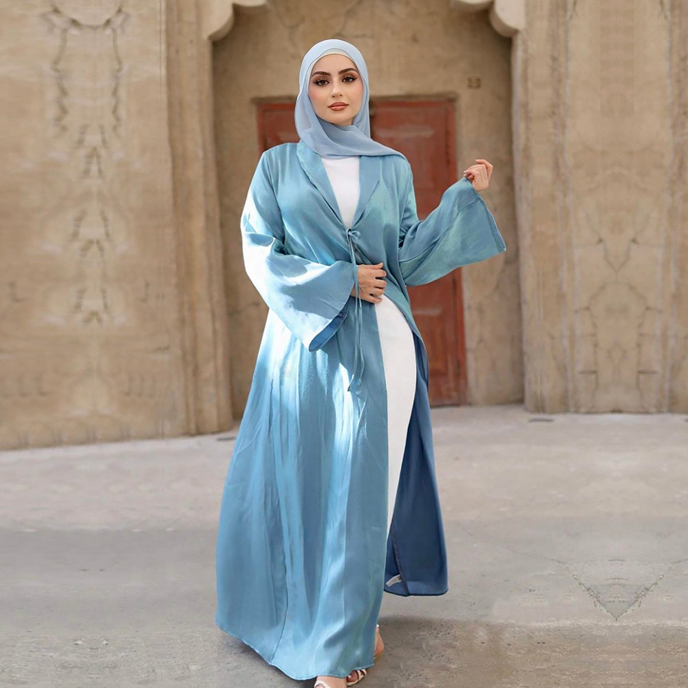 Abaya Women Kaftan Open Cardigan Muslim Maxi Dress Dubai Kimono Robe Party Gown
