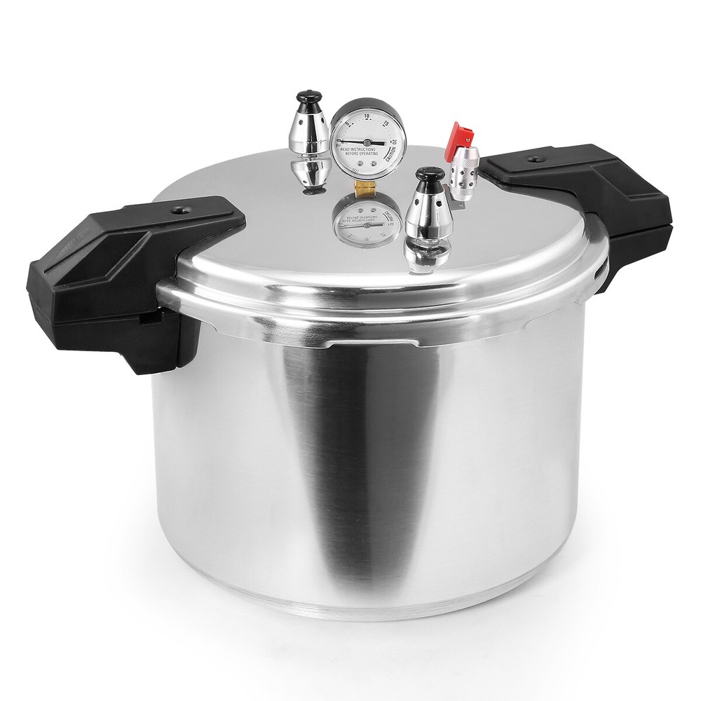 16 Quart Pressure Cooker Fast Cooker Canner Pot Quick Release Gauge With Rack