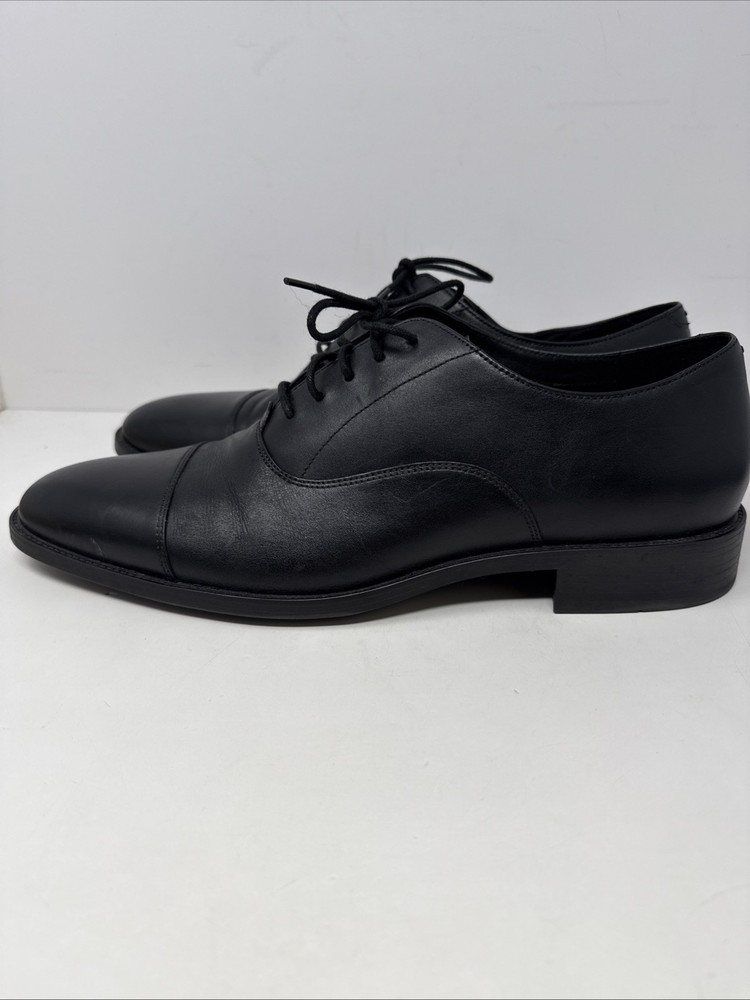 Cole Haan Grand Oxford Men’s Shoes Size 12M Black Leather Cap Toe