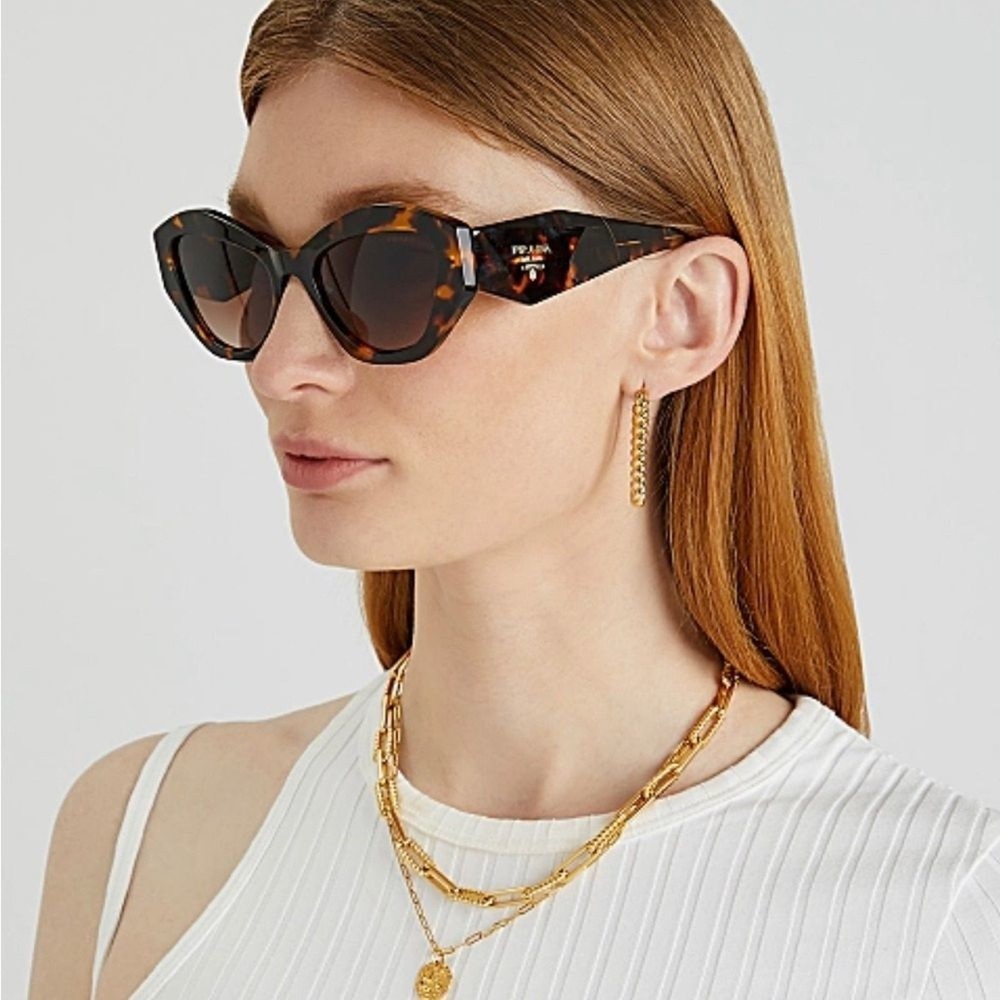 BRAND NEW Prada PR07YS VAU6S1 Havana Brown Gradient Women's Sunglasses