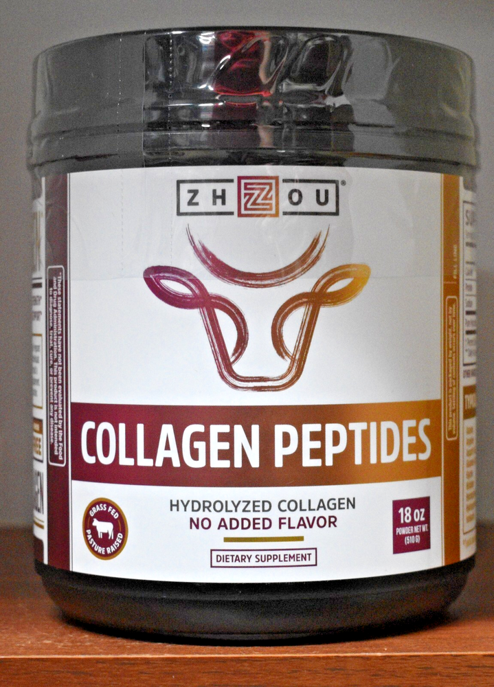 Zhou Nutrition Collagen Peptide Hydrolyzed Protein Powder - 18oz