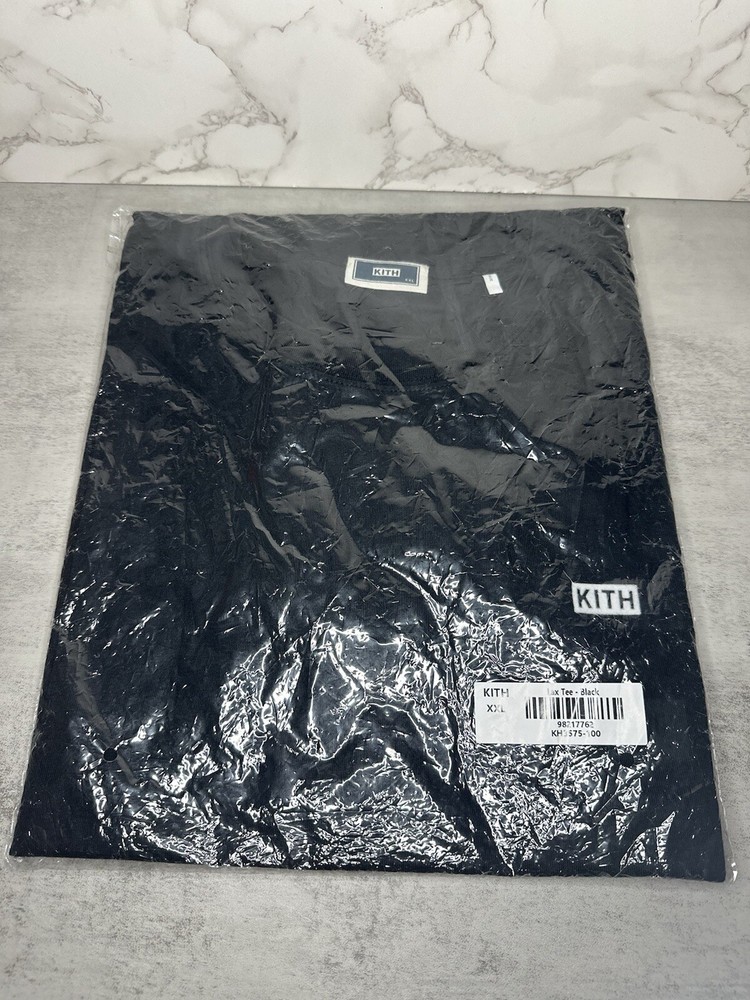 Kith Lax Black Logo Tee for Men Size XXL