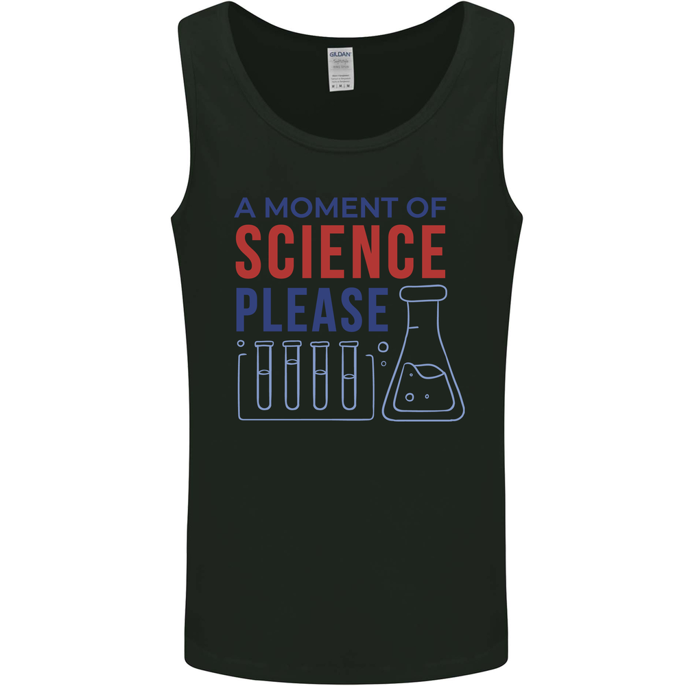 A Moment of Science Please Funny Chemistry Mens Vest Tank Top