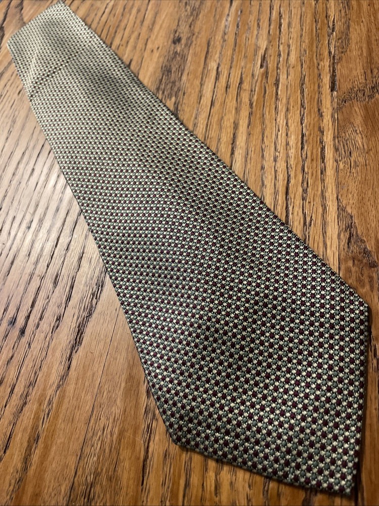 EUC Jos. A. Bank Corporate Collection Silk Fine Geometric Tie Hand Sewn USA