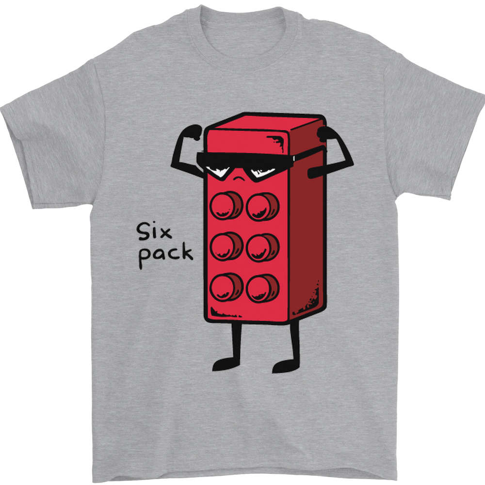 Six Pack Funny Gym Training Top Fat Obese Mens T-Shirt 100% Cotton