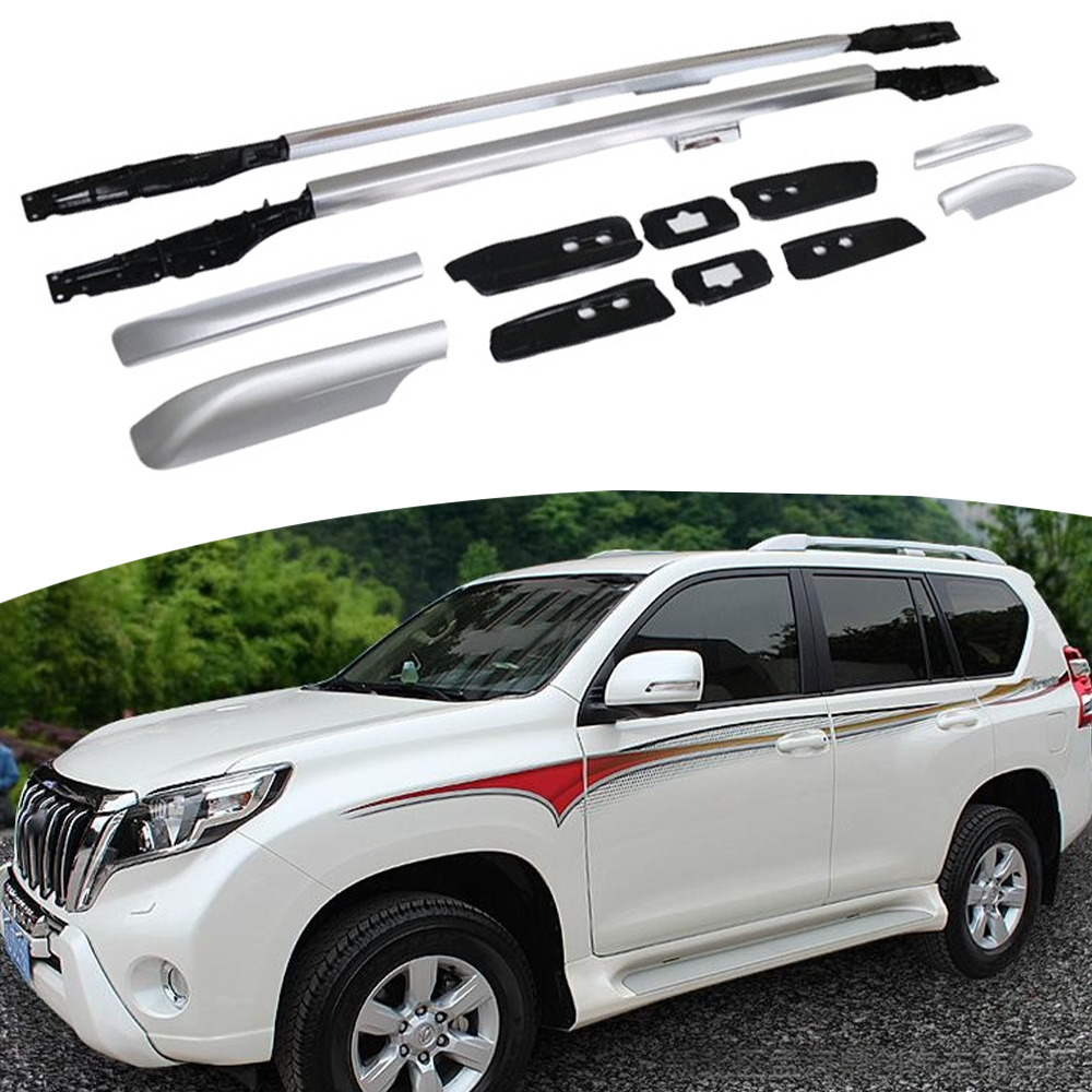2PCS Roof Rail Rack Fit for Lexus GX460 J150 2010-2023 Vertical Bar Raised Cargo