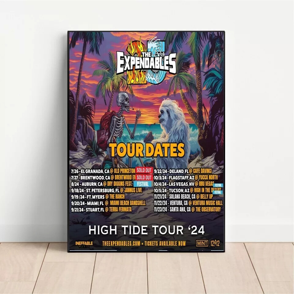 The Expendables Concerts & Live Tour Dates 2024 2025 Poster Gifts Poster