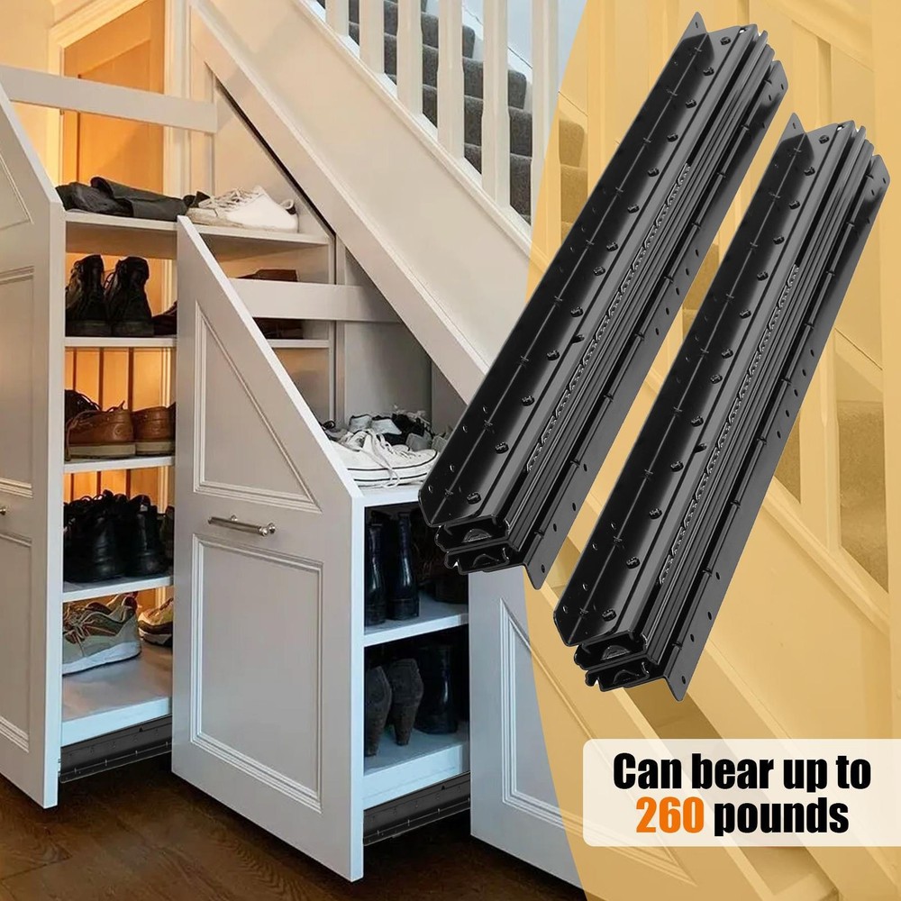 Heavy Duty 260lb Bearing Drawer Slides 24 32 40 Inch