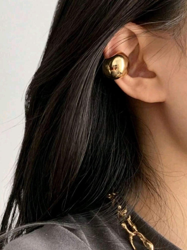 14k Gold Ear Cuff Wrap No Piercing Stylish Birthday Gift for Women