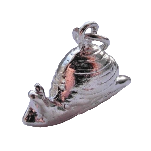 Vintage silver snail charm for traditional charm bracelets  