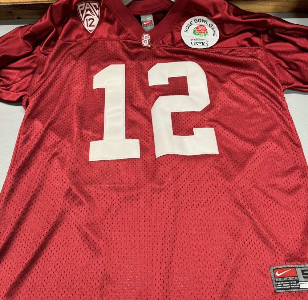 Nike Andrew Luck #12 Stanford Cardinals Jersey Rose Bowl Game Red Men’s 50 Colts
