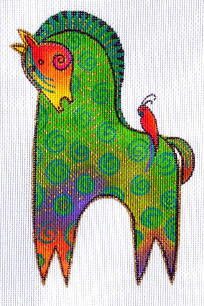 SP.ORDER ~ Laurel Burch PETITE PONY Horse #3 HP Needlepoint Canvas from Danji