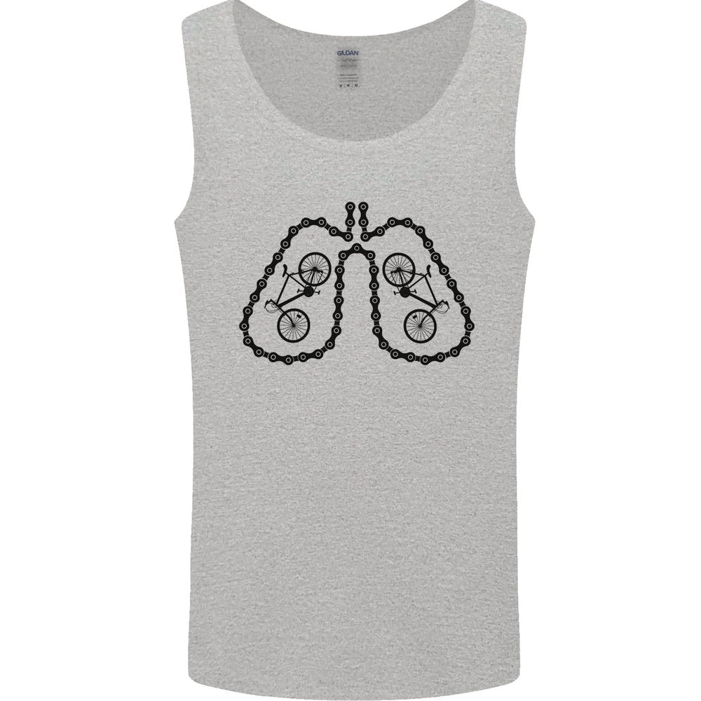 Bicycle Lungs Funny Cycling Bike Cyclist Mens Vest Tank Top