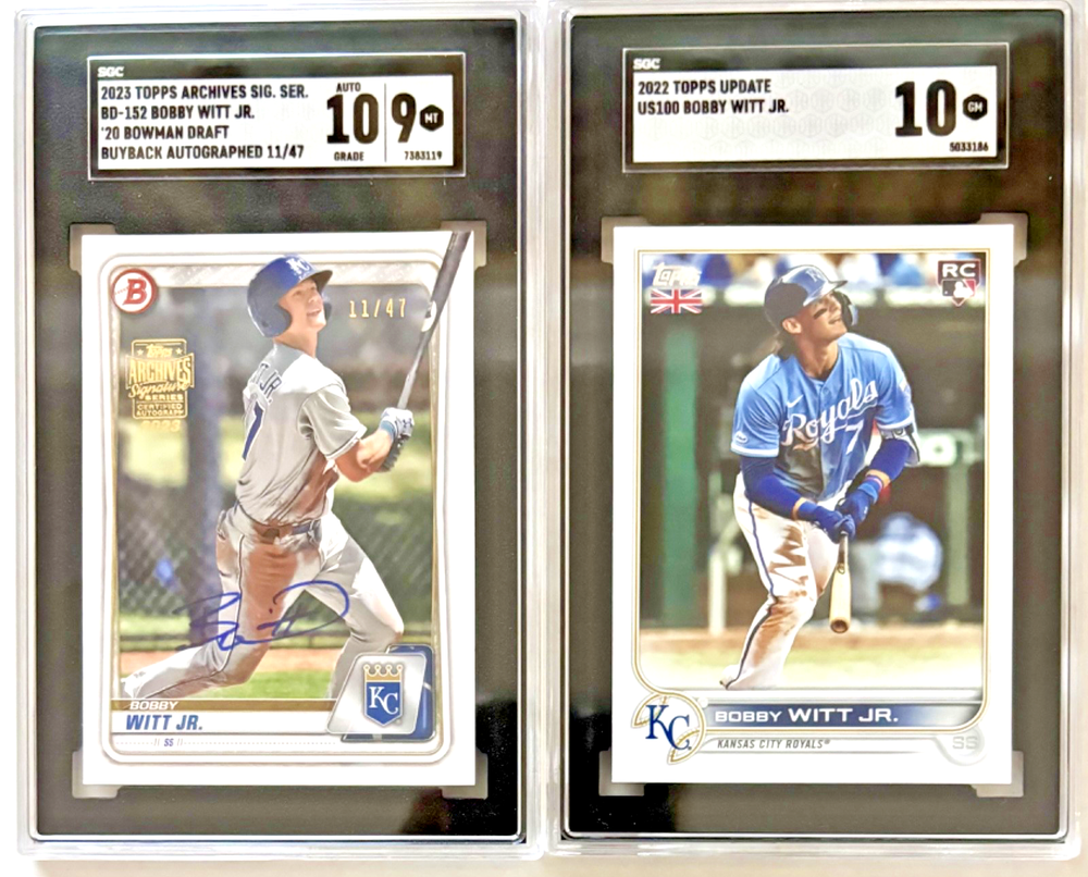 2020 Bowman Draft BOBBY WITT JR Auto /47 #BD152 Rookie 2023 Archives SGC 10