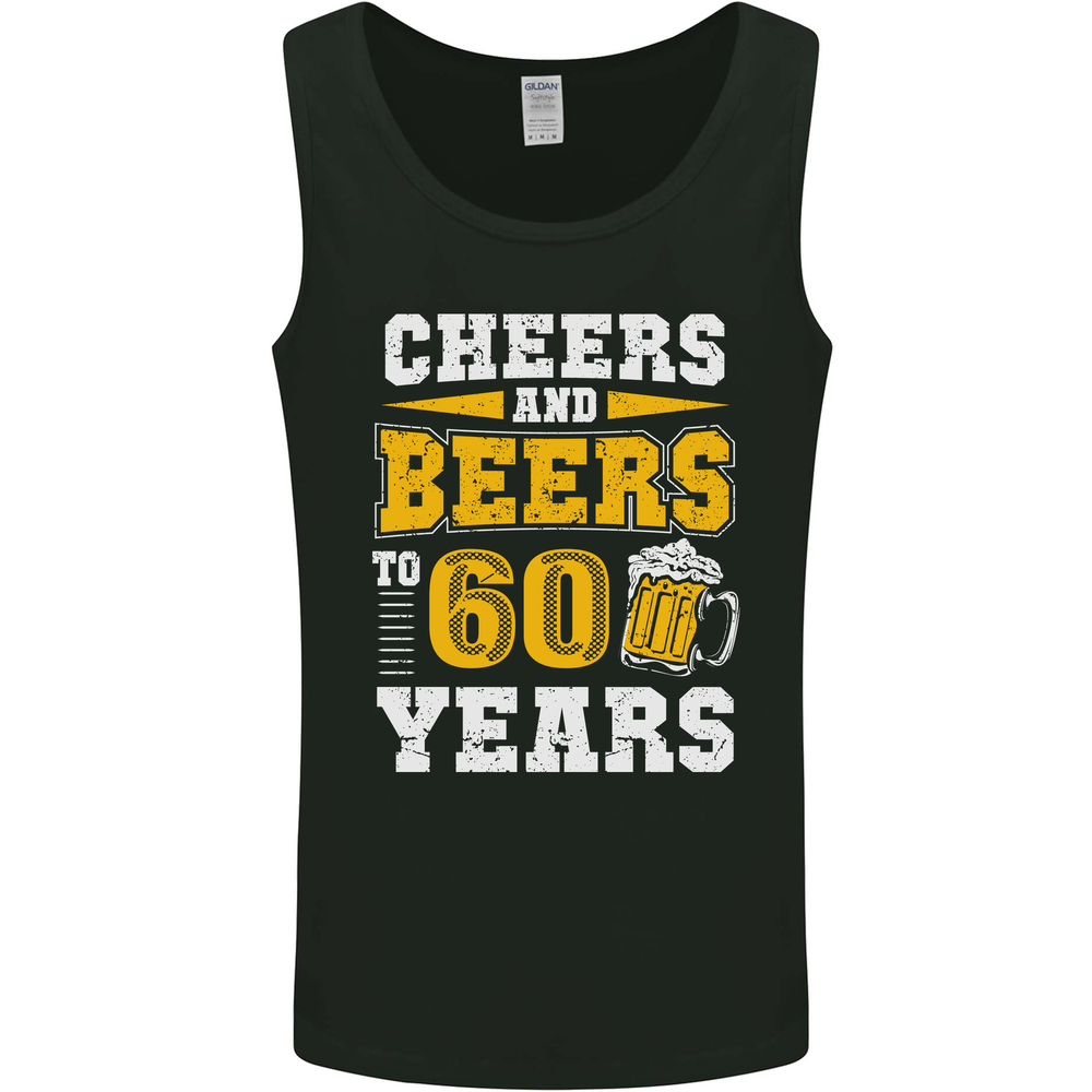 60th Birthday 60 Year Old Funny Alcohol Mens Vest Tank Top