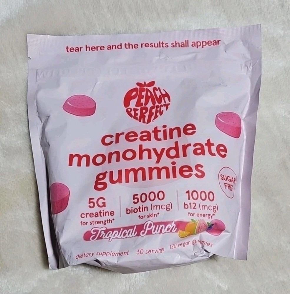 Peach Perfect Creatine Gummies 5g Tropical Fruit
