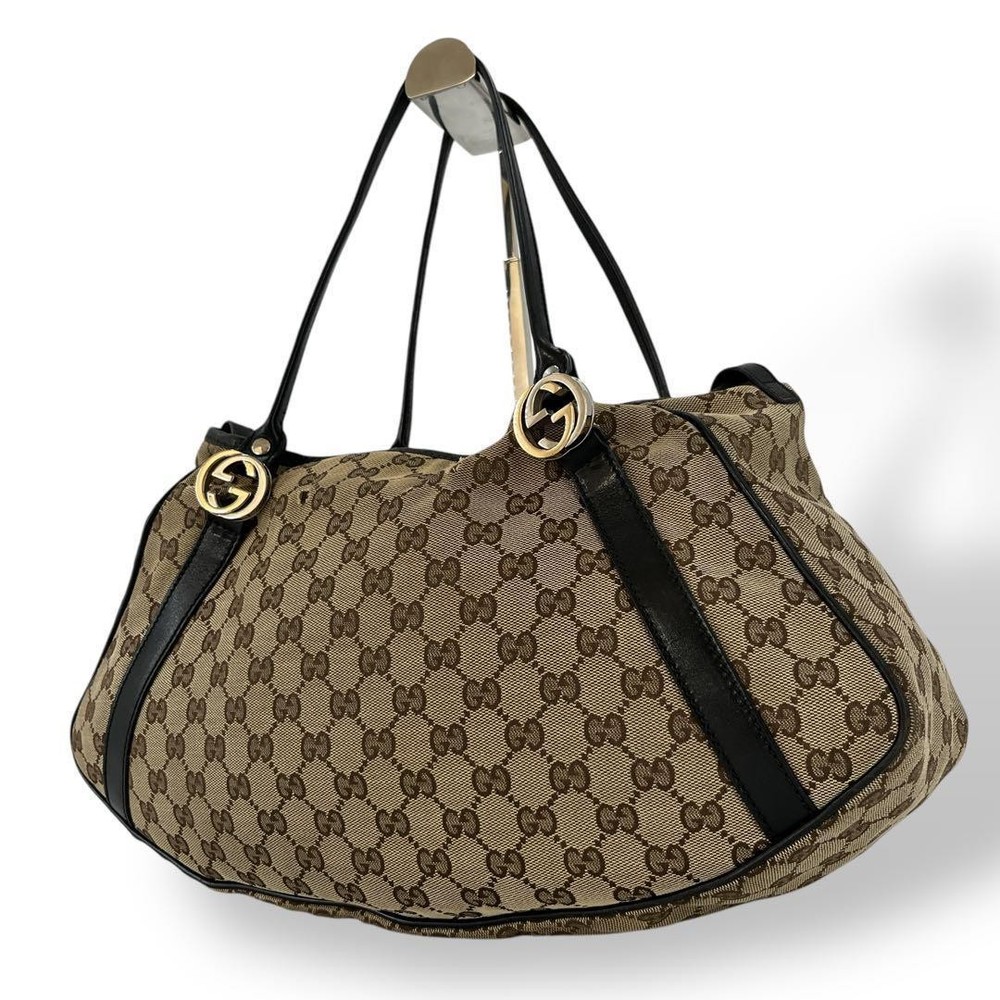 GUCCI GG Canvas Beige Tote Bag Authentic G07142081