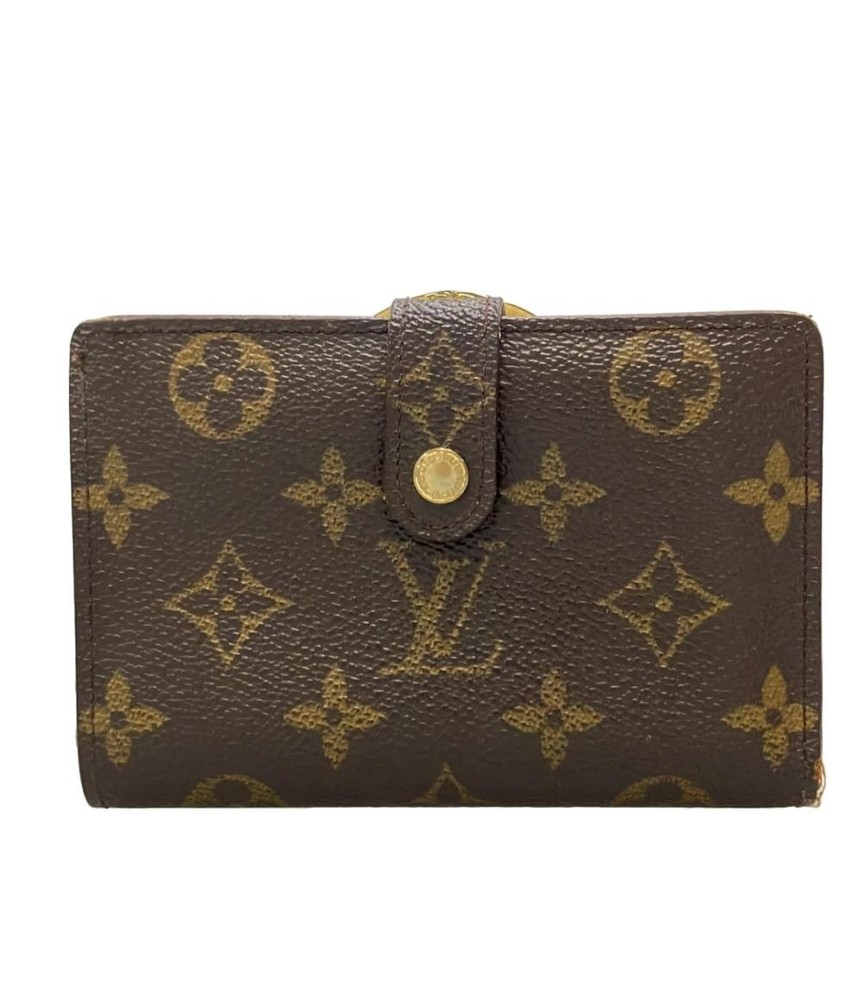 LOUIS VUITTON Monogram Bifold Wallet Portefeuille Viennois Used M61673