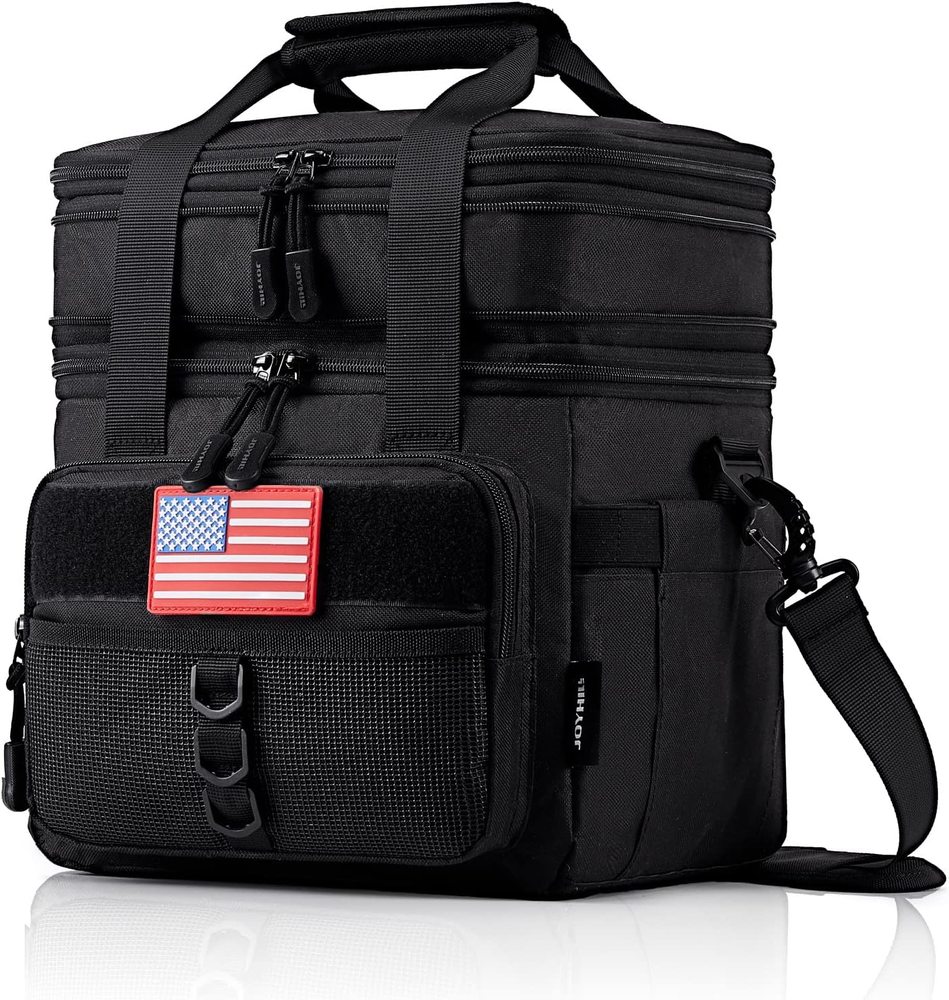 18L Insulated Leakproof Expandable Tactical Lunch Box Cooler Double-Deck
