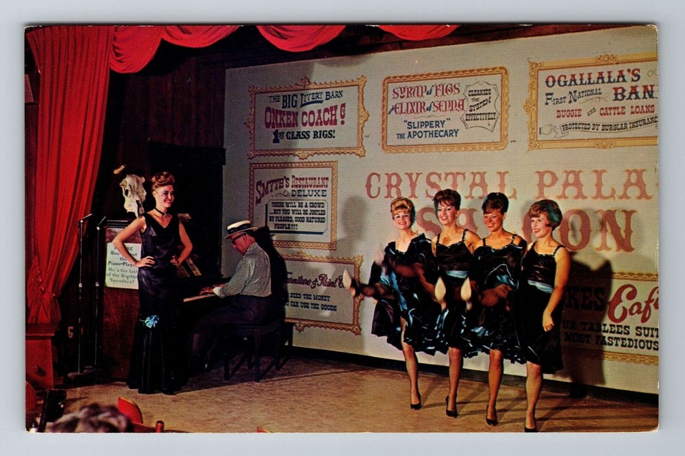 Ogallala NE-Nebraska, The Crystal Palace Revue, Antique, Vintage Postcard