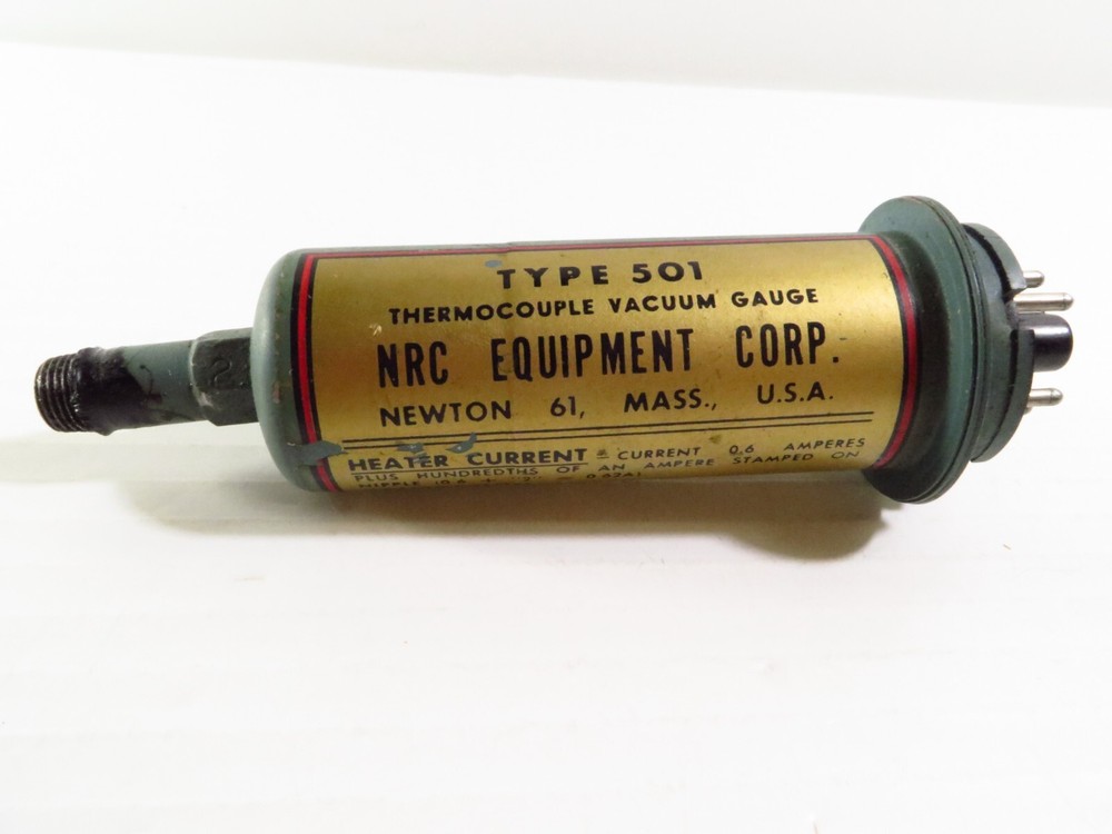 NRC Equipment Type 501 Varian Thermocouple Vacuum Gauge 7 Pin, USED