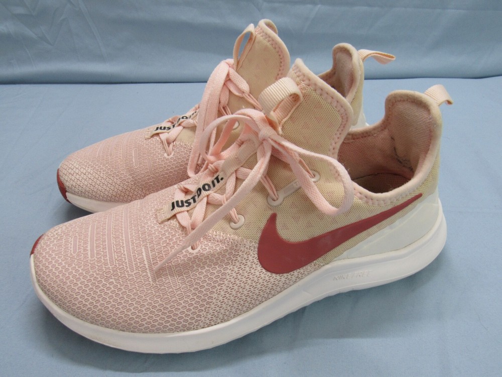 NIKE Women's FREE TR8 Cross Training PINK Mesh LACE-UP Athletic SHOES SNEAKERS 8