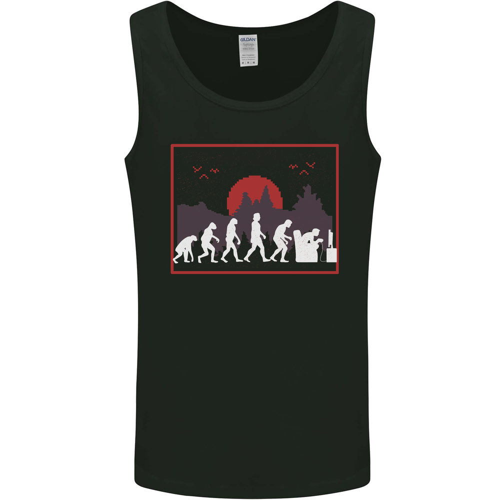 Evolution of a Gamer Gaming Video Games Mens Vest Tank Top