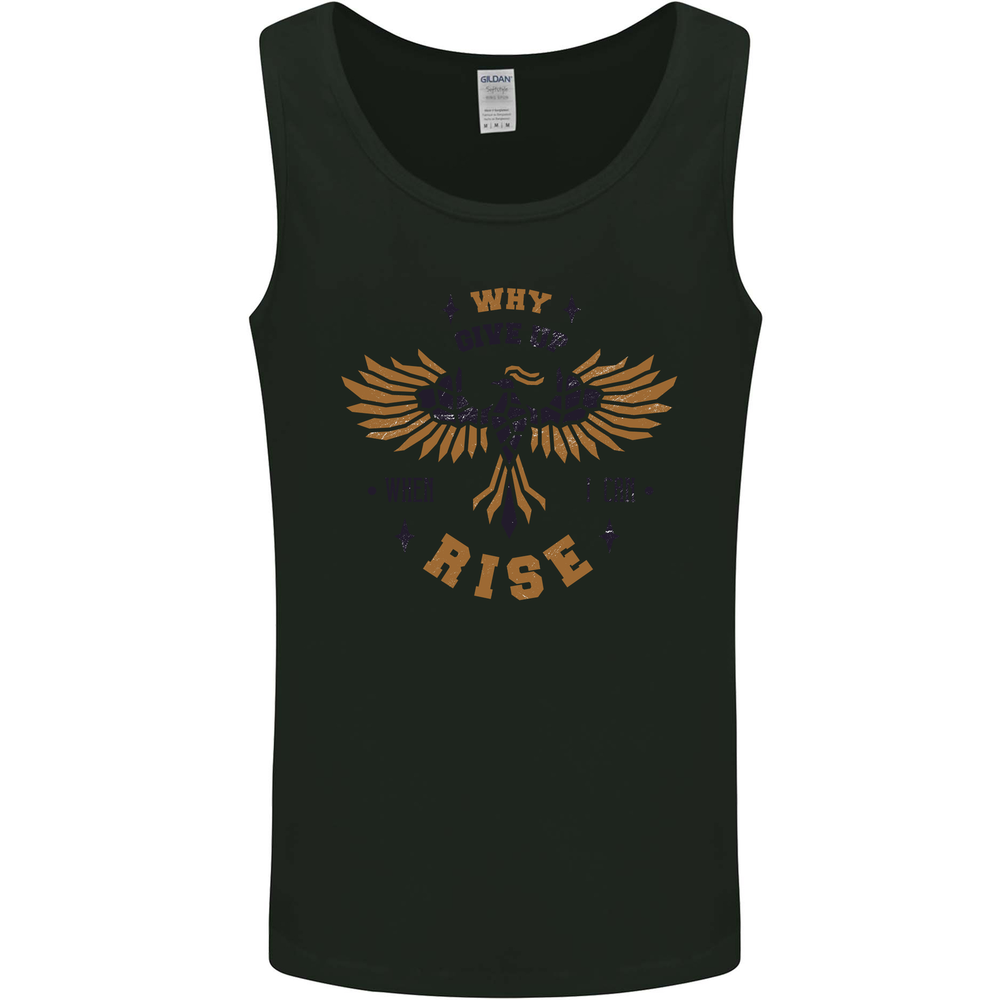 Rising Phoenix Motivational Message Quote Mens Vest Tank Top