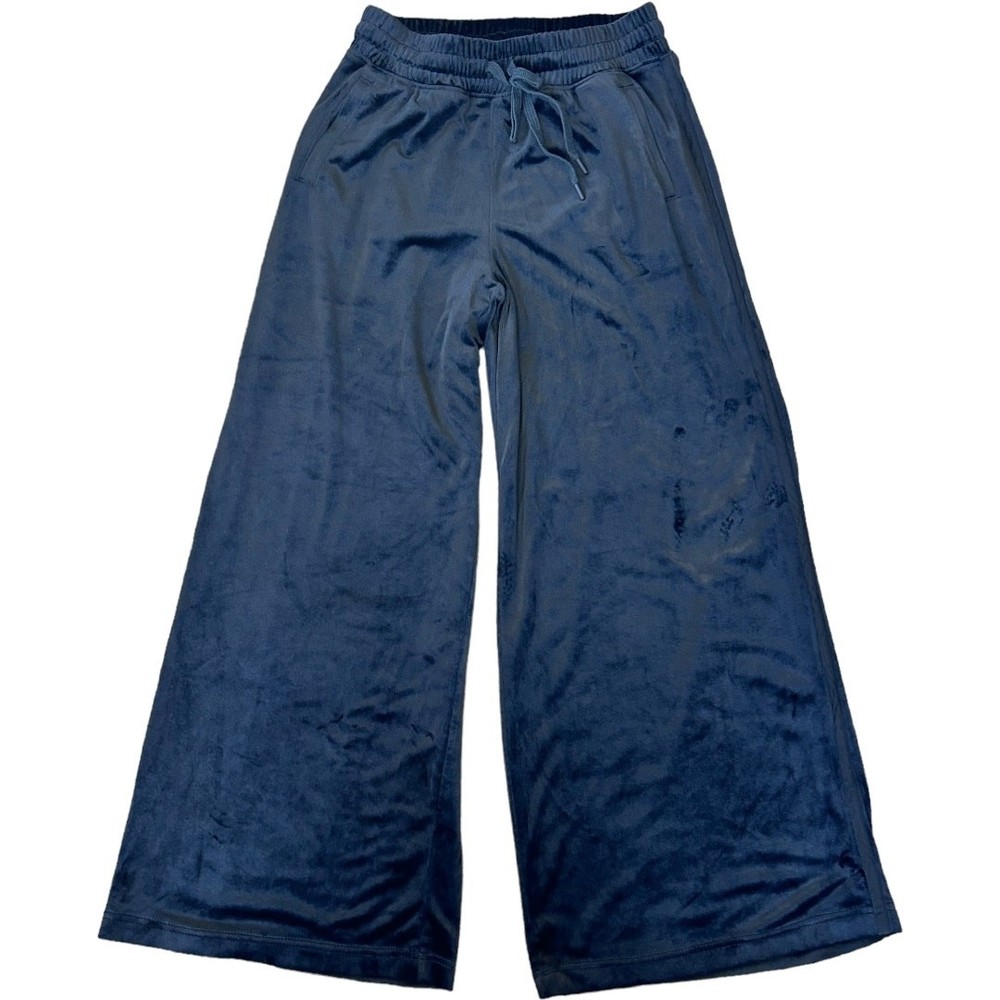 NWOT Offline by Aerie Black Velour Ankle Length Wide Leg Palazzo Pants Size Med