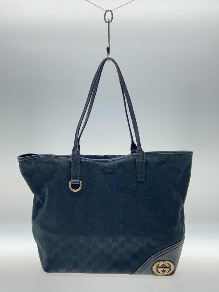 GUCCI Brit GG Canvas Tote Bag in Black Allover Design