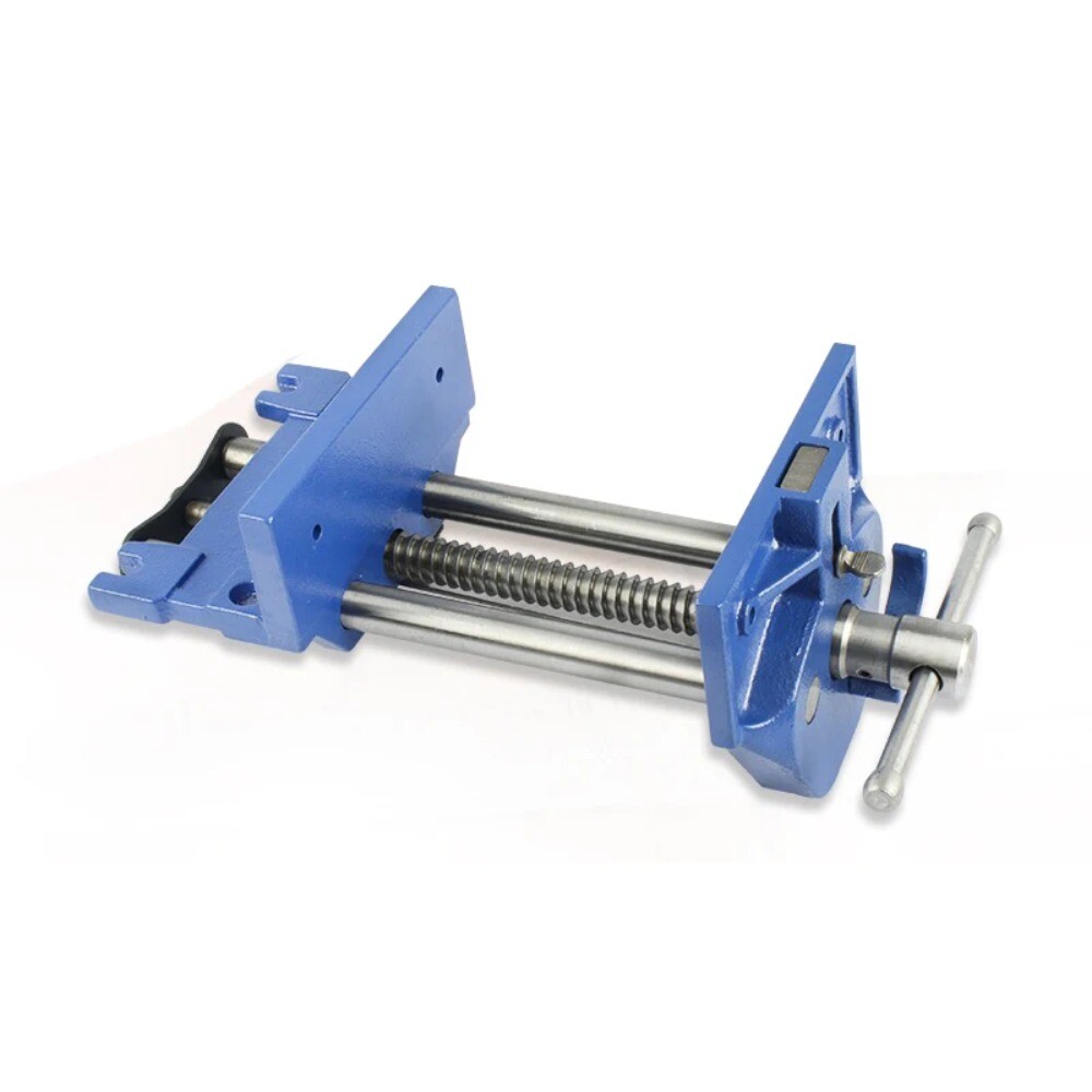 7-Inch Heavy-Duty Woodworking Bench Vise Clamp with Guide Bar & Quick-Release Lever