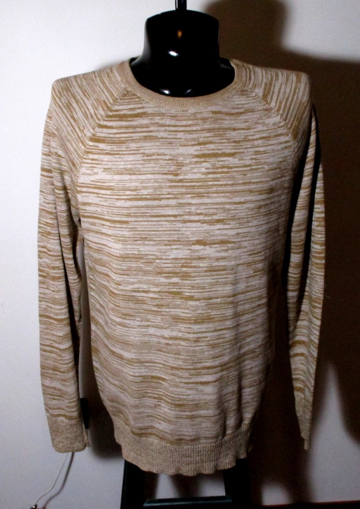 21 MEN Brown Thin Long Sleeve Crew Sweater Size L NWOT