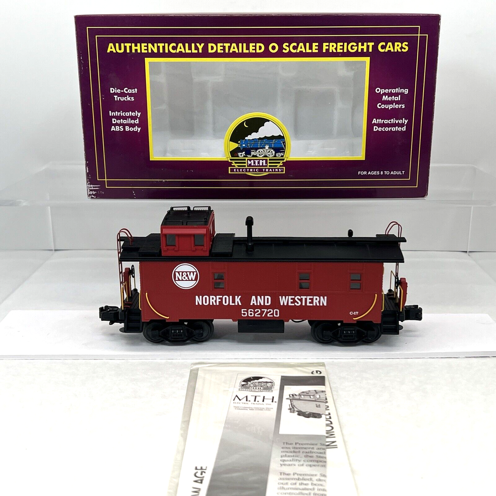 MTH Premier 20-91027 Norfolk & Western Steel Caboose #562720 O Used N&W