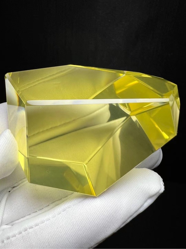 Natural Citrine Quartz Crystal Smooth Display Healing Stone with Stand  